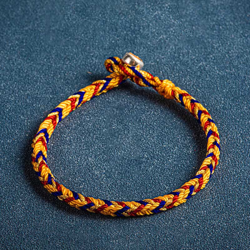 Bracelet porte-bonheur multicolore Buddha Stones « Que vous soyez en sécurité toute l'année »