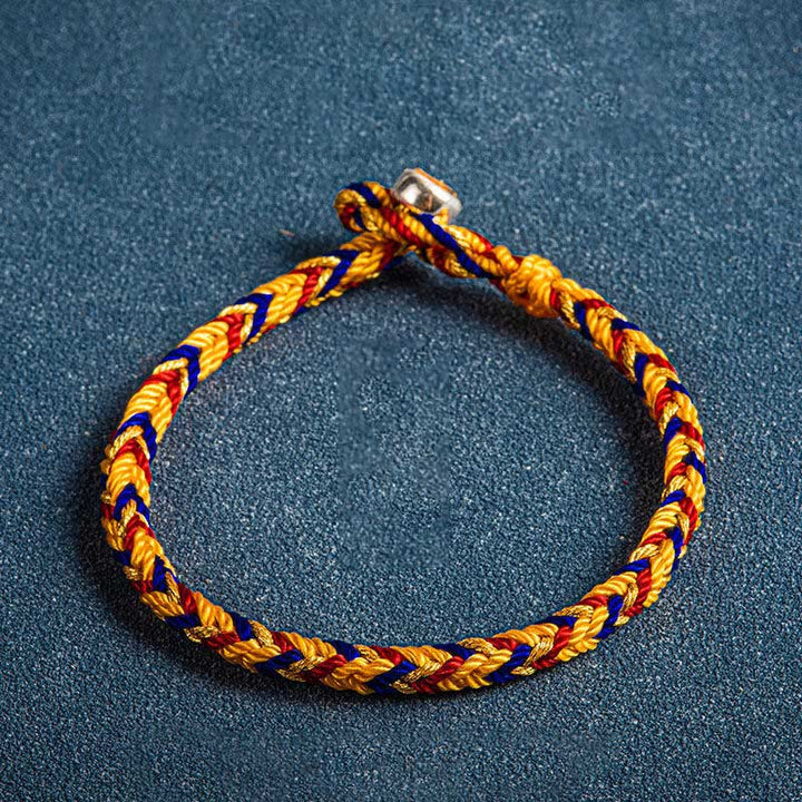 Bracelet porte-bonheur multicolore Buddha Stones « Que vous soyez en sécurité toute l'année »