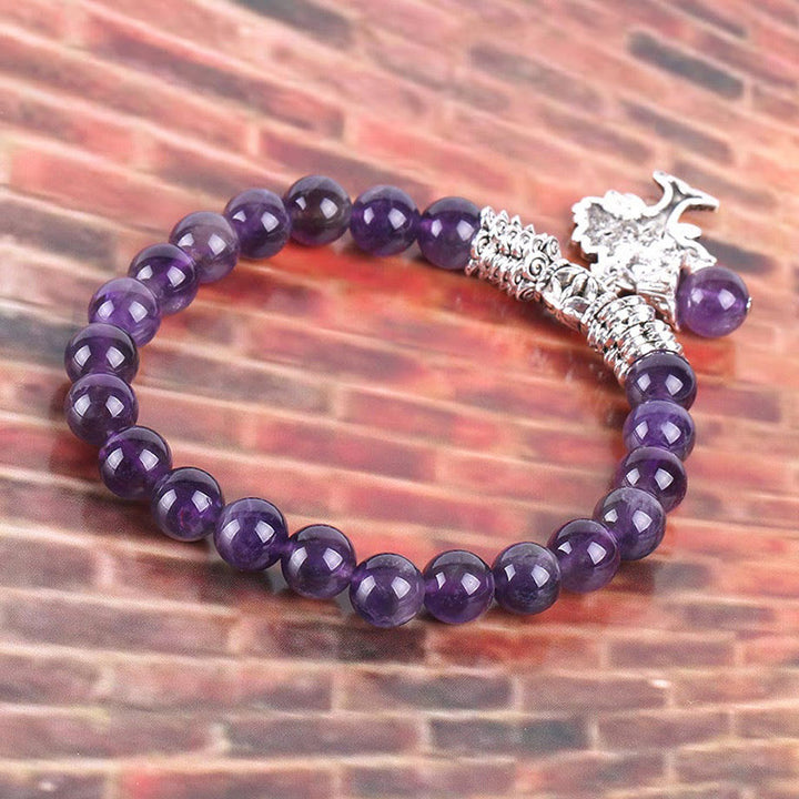 Bracelet extensible porte-bonheur en pierres précieuses naturelles de Buddha Stones Arbre de vie