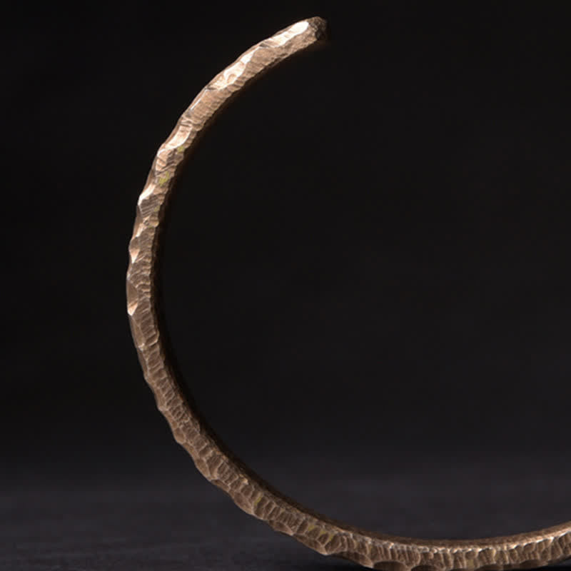 Bracelet manchette en cuivre au design simple Buddha Stones - image 12