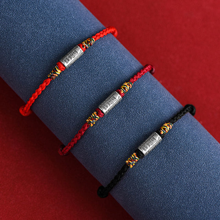 Bracelet de cheville en argent sterling 925 fabriqué à la main avec des Buddha Stones, design tout va bien, protection et force