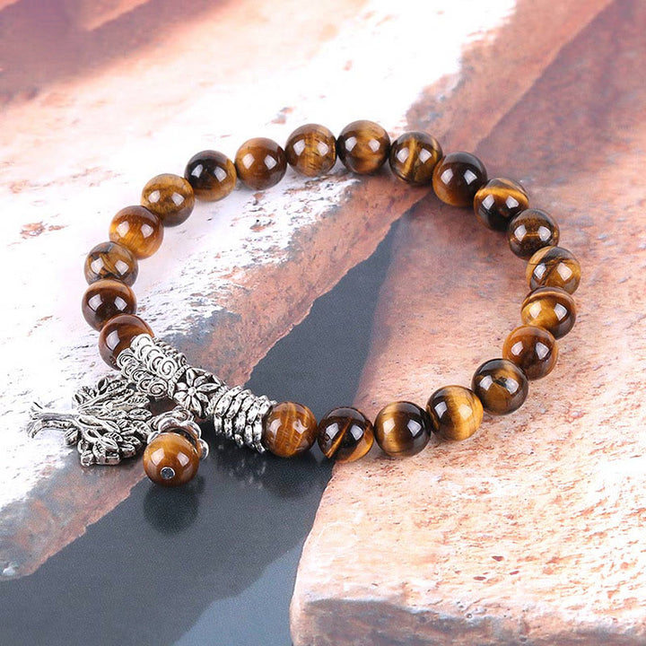 Bracelet extensible porte-bonheur en pierres précieuses naturelles de Buddha Stones Arbre de vie