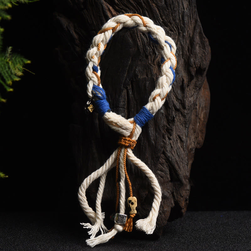 Bracelet porte-bonheur fait main Thangka en Buddha Stones Tibet Zakiram Déesse de la richesse