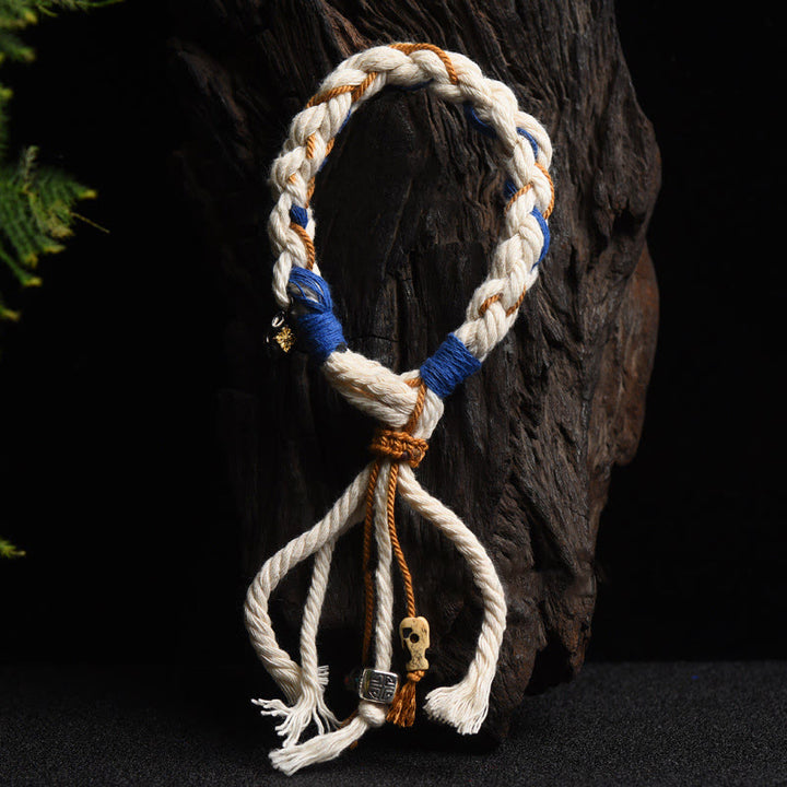 Bracelet porte-bonheur fait main Thangka en Buddha Stones Tibet Zakiram Déesse de la richesse