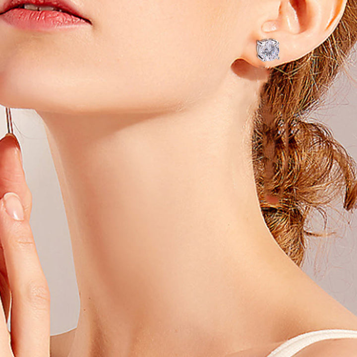 Boucles d'oreilles d'amour en améthyste avec pierres précieuses naturelles de Buddha Stones - image 4