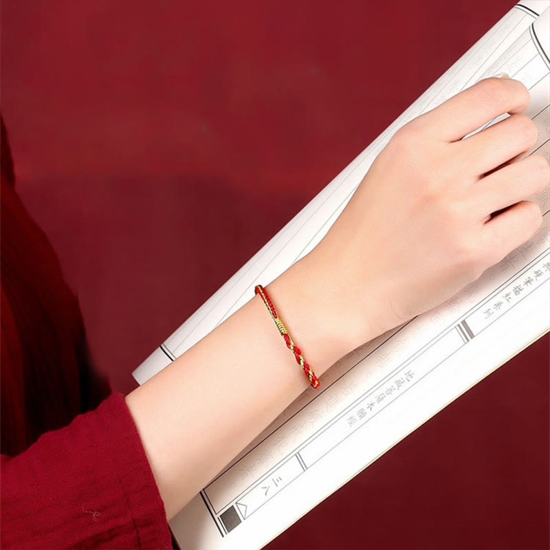 Bracelet tressé en Buddha Stones fait à la main avec symbole du zodiaque chinois, lapin, coq, rat, cheval, dragon