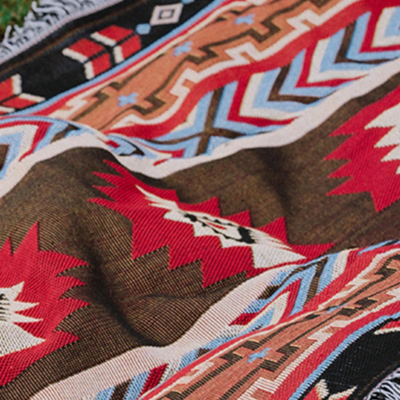 Couverture de lit géométrique chaude et confortable pour le camping, la maison, le bureau