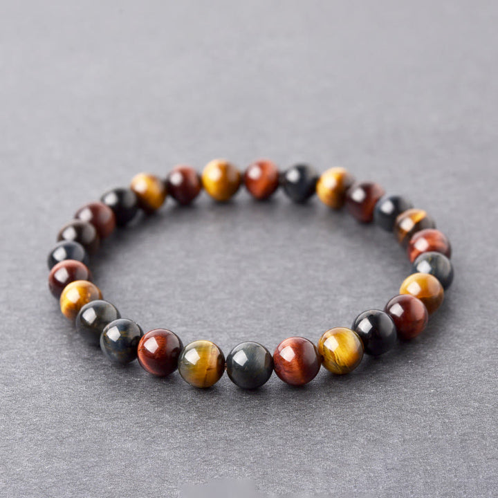 Bracelet de protection positive en œil de tigre naturel Buddha Stones