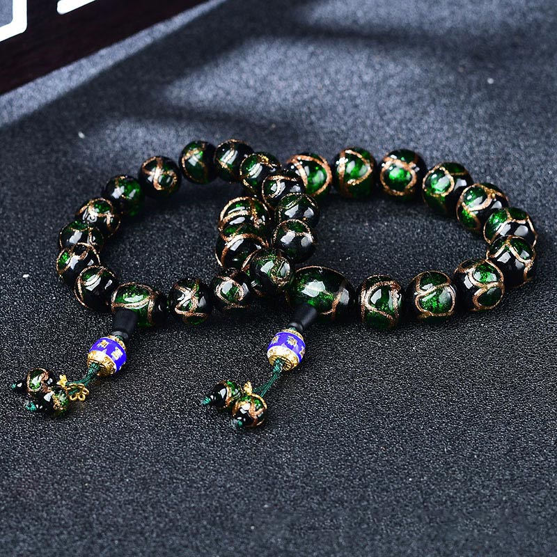 Bracelet de guérison tibétain en agate veine de dragon