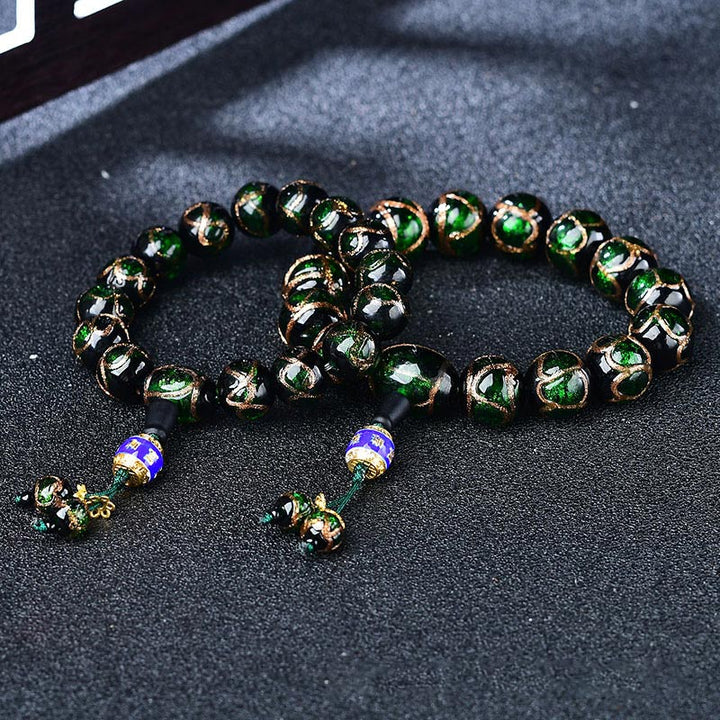 Bracelet de guérison tibétain en agate veine de dragon