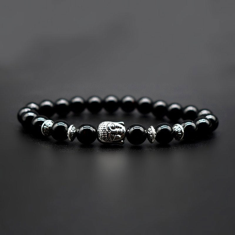 Bracelet de guérison d'amour en améthyste avec Buddha Stones