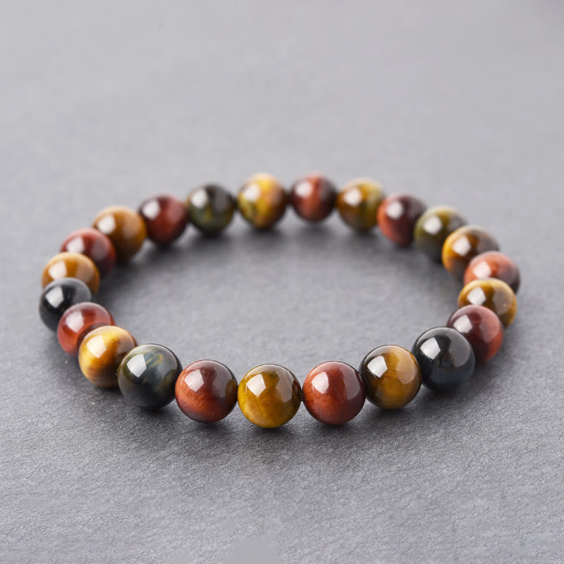 Bracelet de protection positive en œil de tigre naturel Buddha Stones