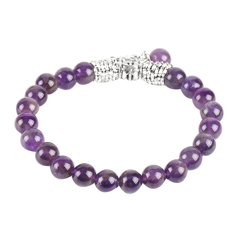Bracelet extensible porte-bonheur en pierres précieuses naturelles de Buddha Stones Arbre de vie