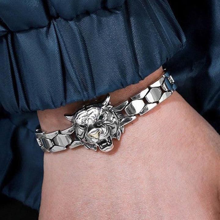 Bracelet de guérison en forme de tête de tigre Buddha Stones