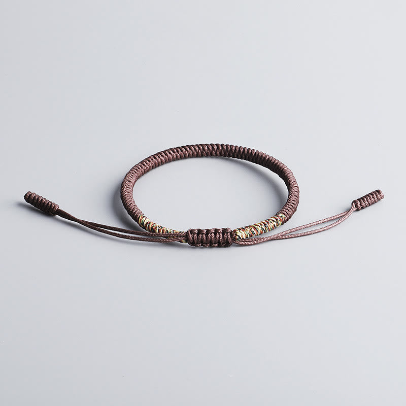 Bracelet tibétain fait main avec Buddha Stones, 3 pièces, multicolore, nœud porte-bonheur King Kong