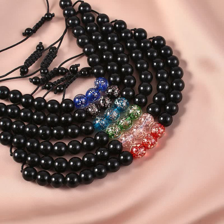 Bracelet de force lumineux en obsidienne noire Buddha Stones
