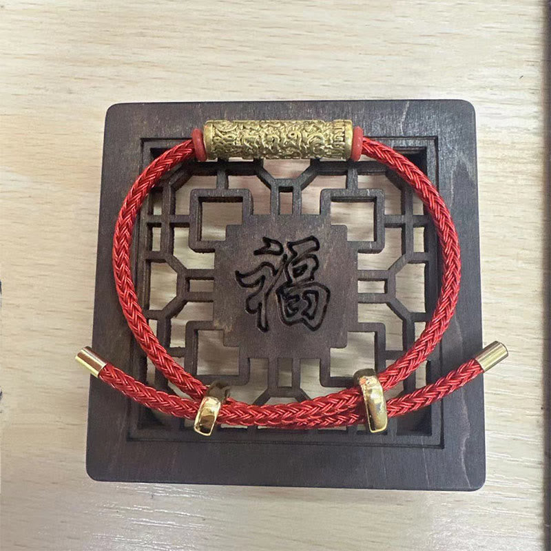 Bracelet tressé en corde Tai Sui fait main avec Buddha Stones et force de protection