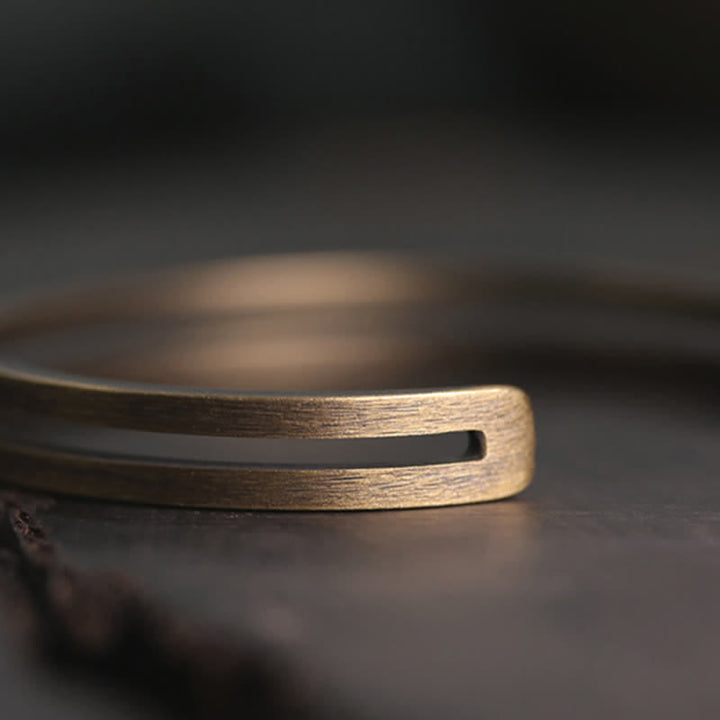 Bracelet manchette viking en cuivre rustique avec Buddha Stones