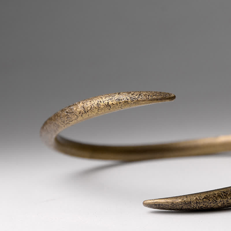 Bracelet manchette ajustable en cuivre au design simple Buddha Stones - image 12