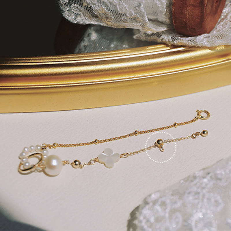 Bracelet de guérison à double boucle de paix en perles plaqué or 14 carats de Buddha Stones