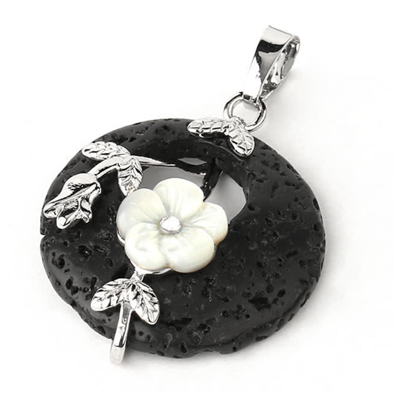 Collier pendentif de guérison en forme de fleur d'aventurine verte et d'améthyste en cristal divers de Buddha Stones