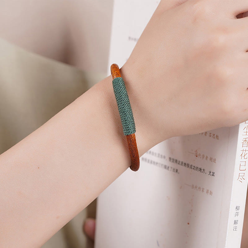 Bracelet en cuir tibétain fait main avec Buddha Stones et boucle porte-bonheur en forme de cinq éléments - image 6