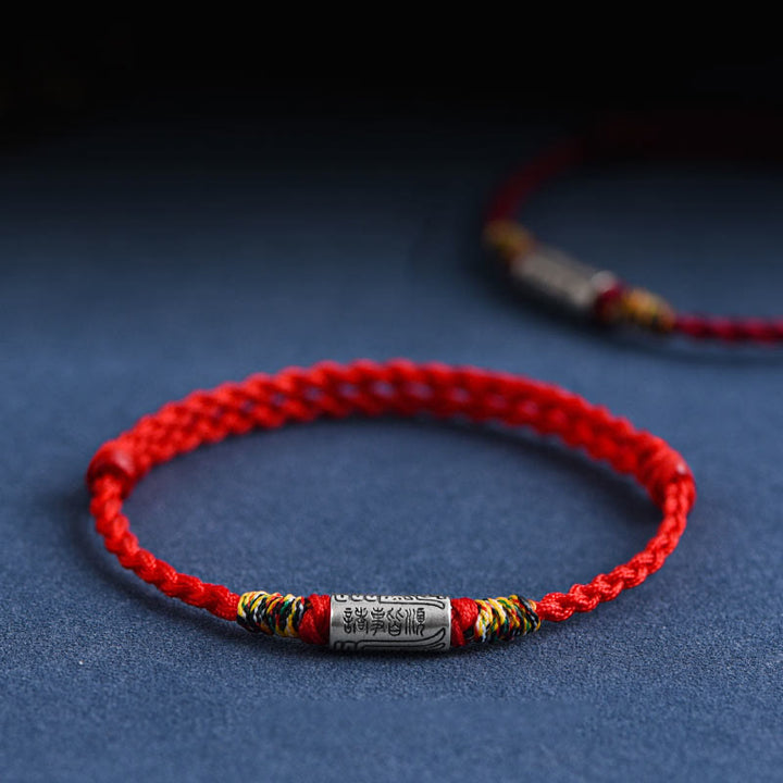 Bracelet de cheville en argent sterling 925 fabriqué à la main avec des Buddha Stones, design tout va bien, protection et force