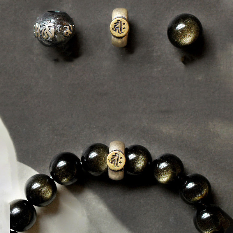 Bracelet de purification en obsidienne Buddha Stones natal du zodiaque chinois