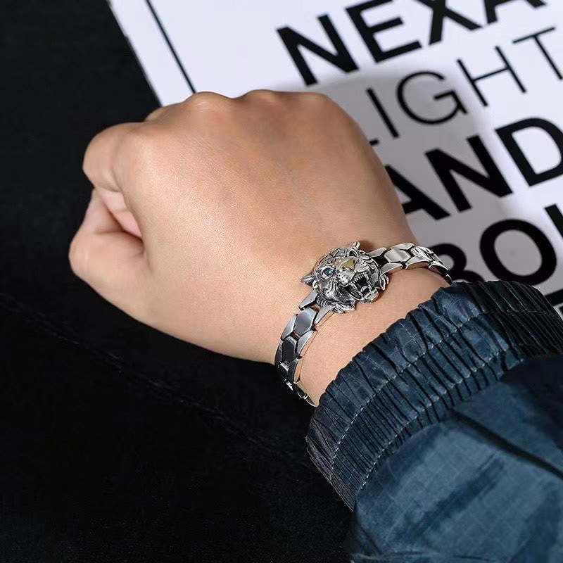 Bracelet de guérison en forme de tête de tigre Buddha Stones