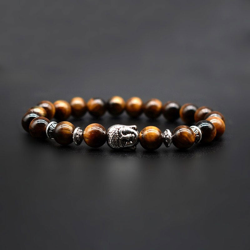 Bracelet de guérison d'amour en améthyste avec Buddha Stones