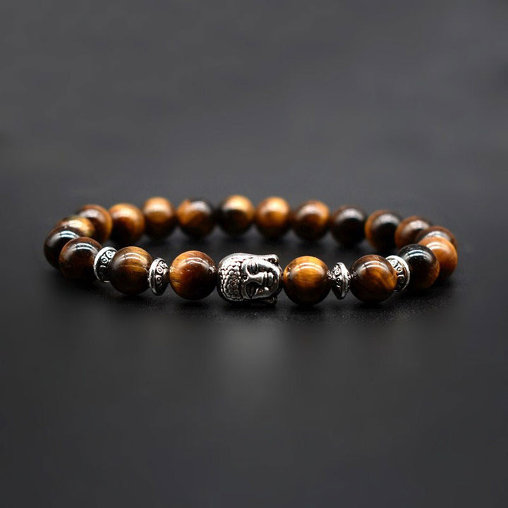Bracelet de guérison d'amour en améthyste avec Buddha Stones