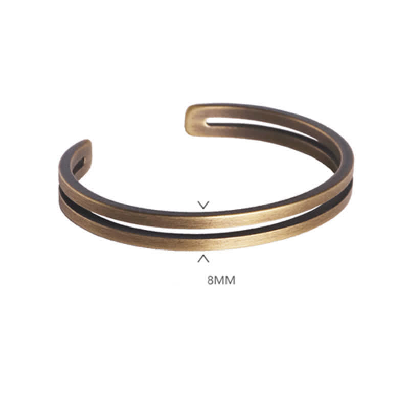 Bracelet manchette viking en cuivre rustique avec Buddha Stones