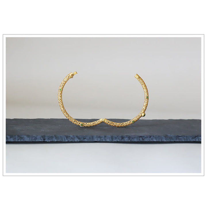 Bracelet de guérison calme et de Buddha Stones en cuivre et jade cyan