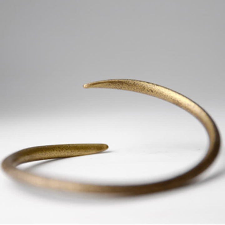 Bracelet manchette ajustable en cuivre au design simple Buddha Stones - image 10