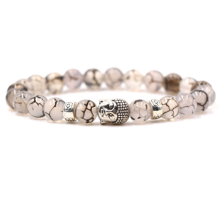 Bracelet de protection en agate violette Buddha Stones