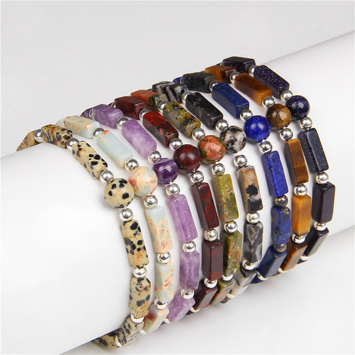 Bracelet d'équilibre spirituel en cristal naturel améthyste œil de tigre Buddha Stones