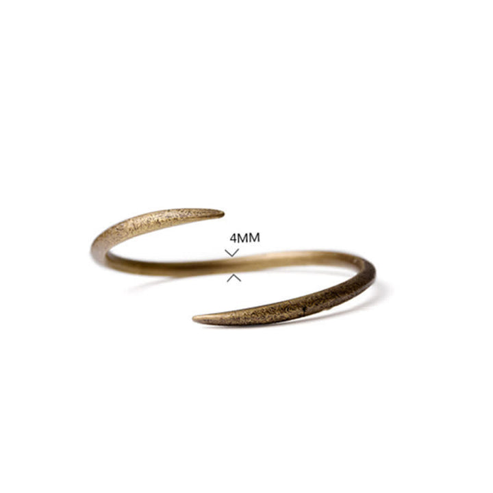 Bracelet manchette ajustable en cuivre au design simple Buddha Stones - image 14