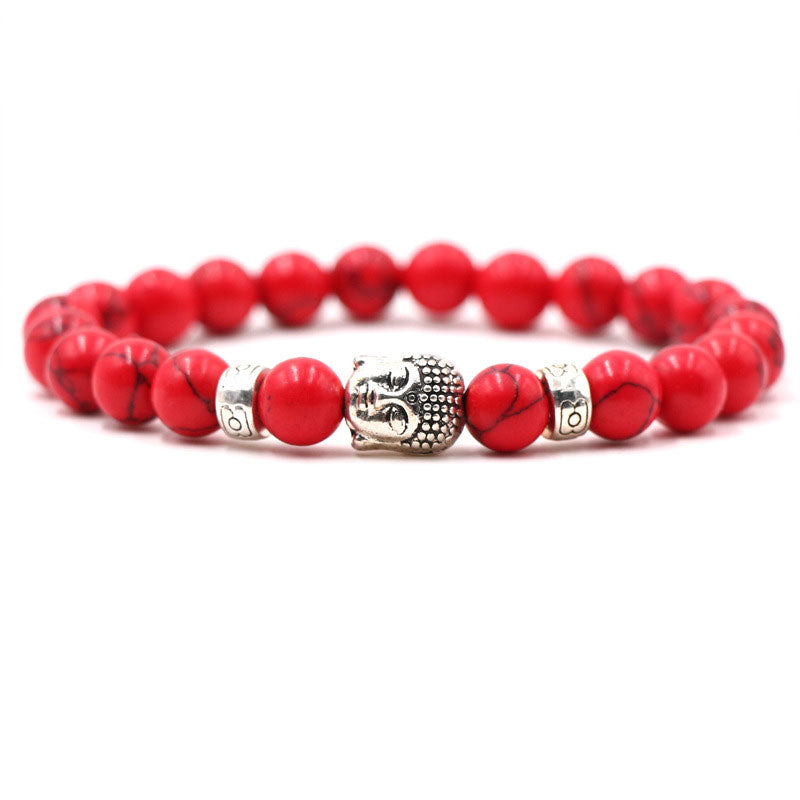 Bracelet de protection en agate violette Buddha Stones