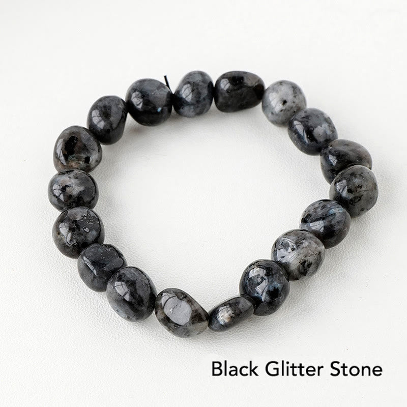 Bracelet de conscience spirituelle en pierre de cristal de forme irrégulière naturelle