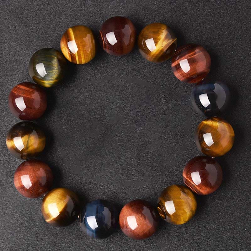 Bracelet de protection positive en œil de tigre naturel Buddha Stones