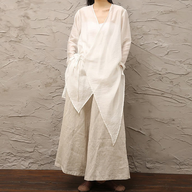 Buddha Stones Simple Motif Blanc Beige Méditation Spirituelle Zen Pratique Yoga Vêtements Vêtements pour Femmes