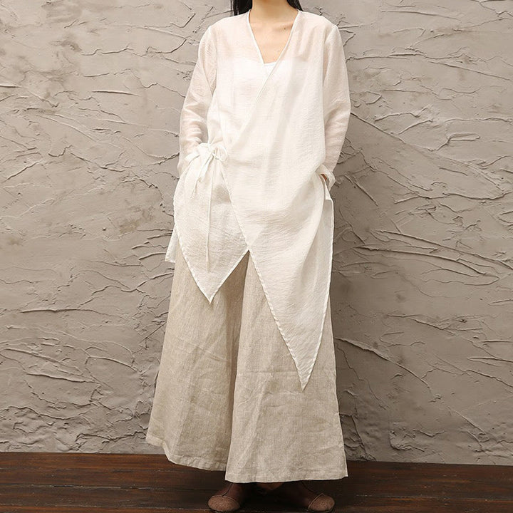 Buddha Stones Simple Motif Blanc Beige Méditation Spirituelle Zen Pratique Yoga Vêtements Vêtements pour Femmes