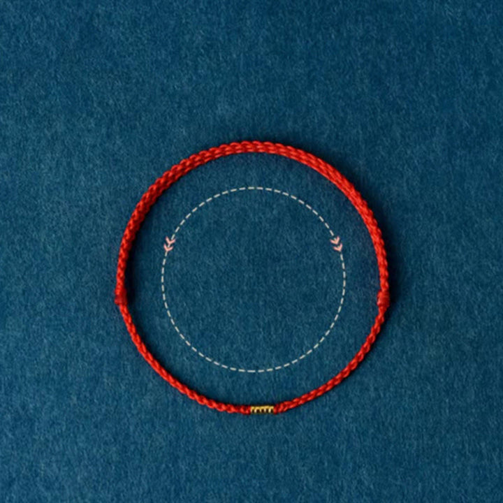 Bracelet de cheville tressé en perles dorées porte-bonheur en argent sterling 925 Buddha Stones