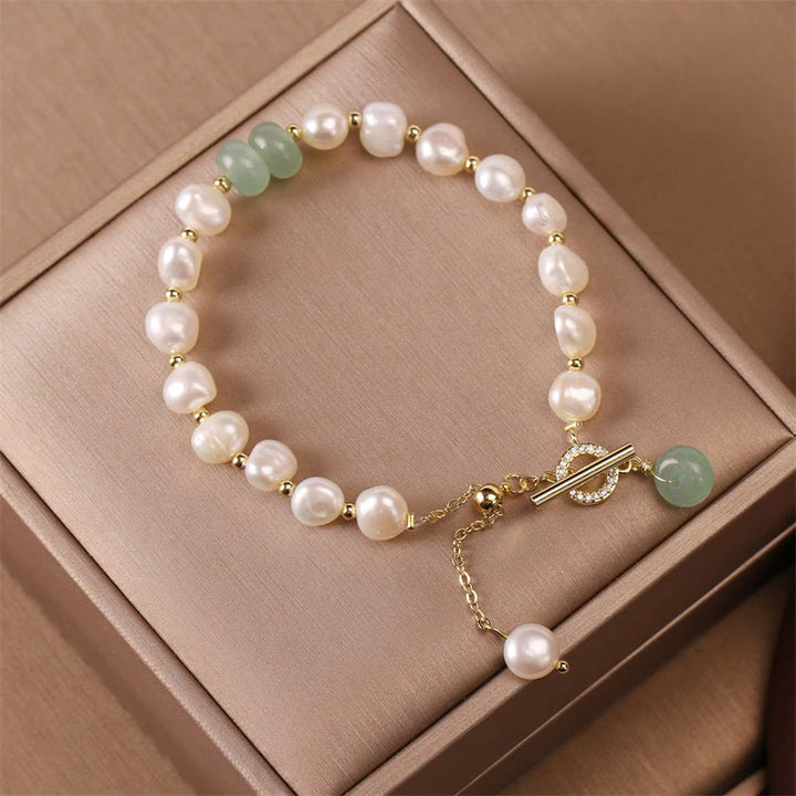 Bracelet de guérison en perles de quartz vert fraise avec Buddha Stones