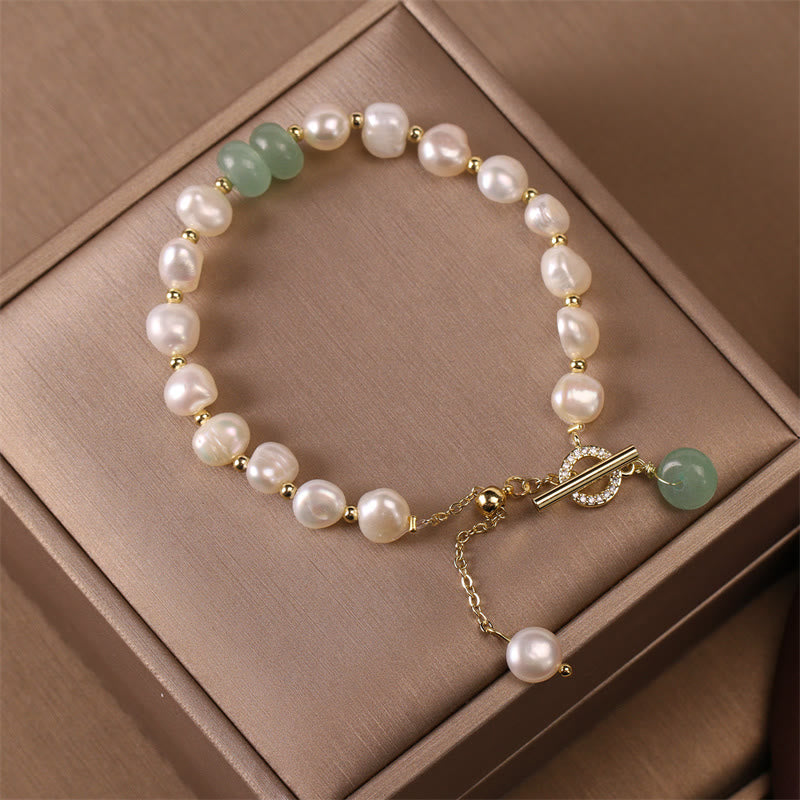 Bracelet de guérison en perles de quartz vert fraise avec Buddha Stones