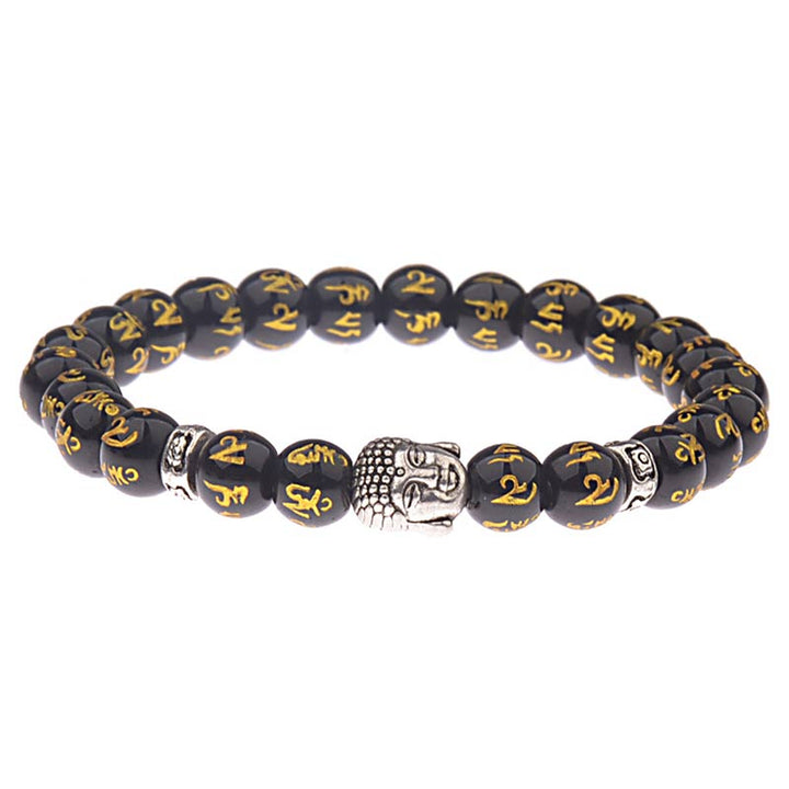 Bracelet amulette tibétain avec mantra de Buddha Stones de Bouddha