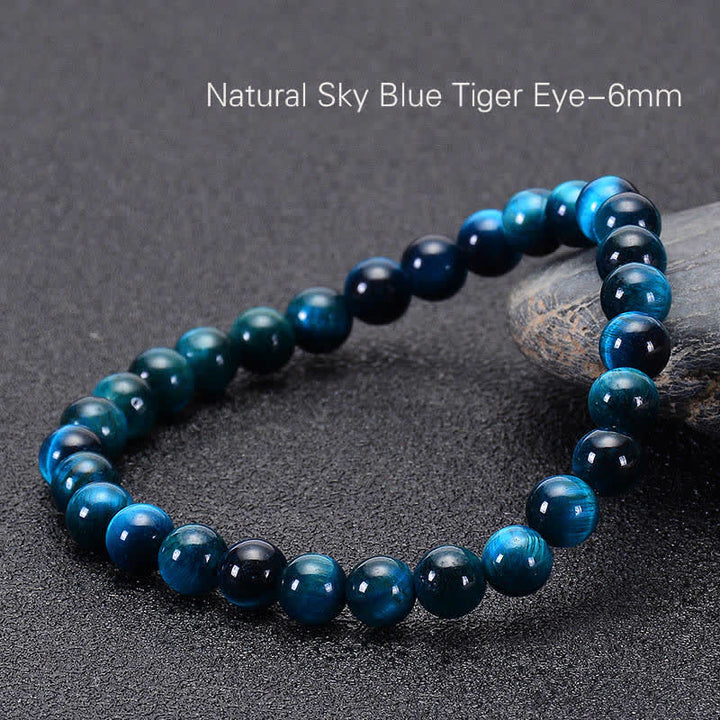 Bracelet de protection œil de tigre bleu Buddha Stones