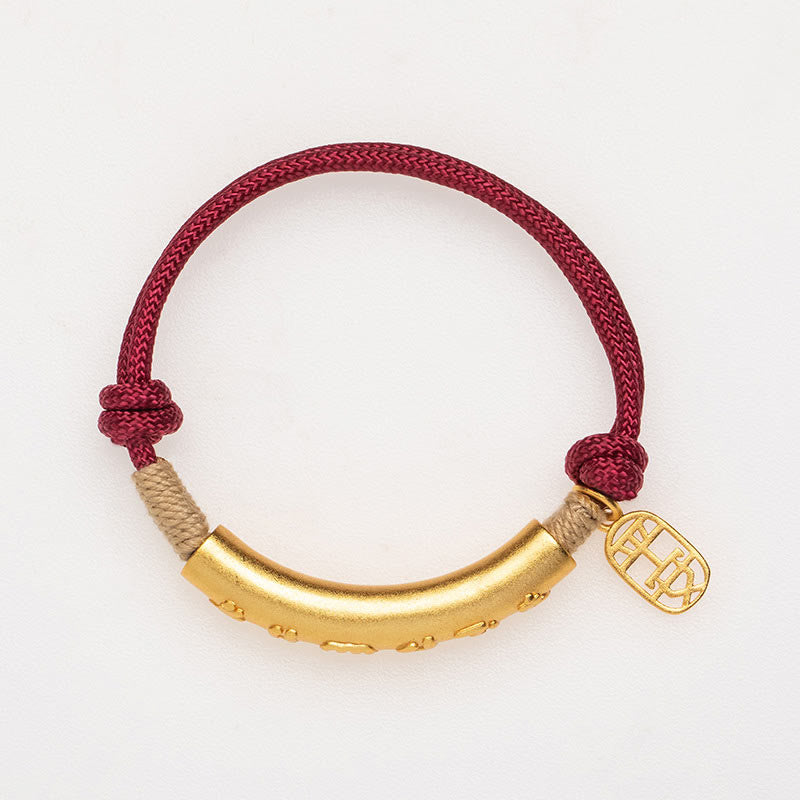 Bracelet tressé en argent sterling 999 fait à la main au Tibet avec Buddha Stones Om Mani Padme Hum Fu et personnage TopRank