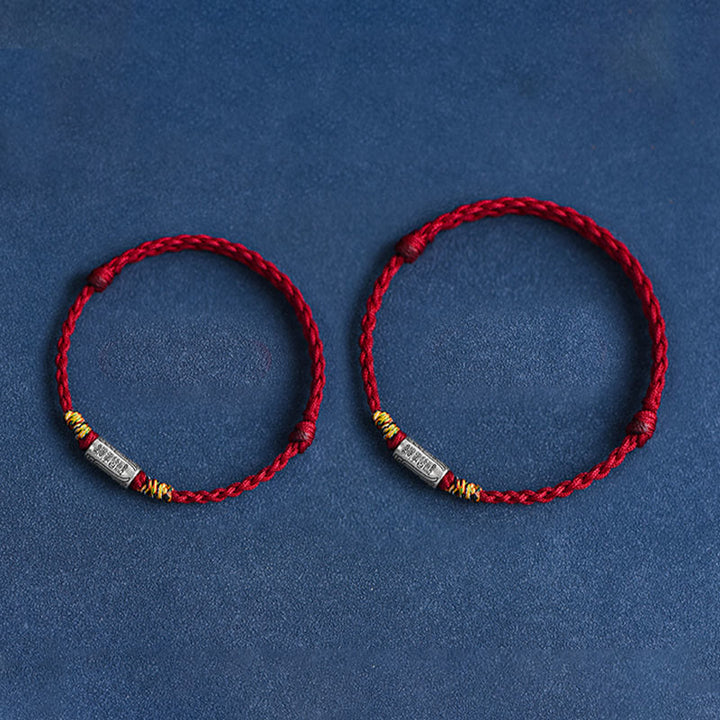 Bracelet de cheville en argent sterling 925 fabriqué à la main avec des Buddha Stones, design tout va bien, protection et force