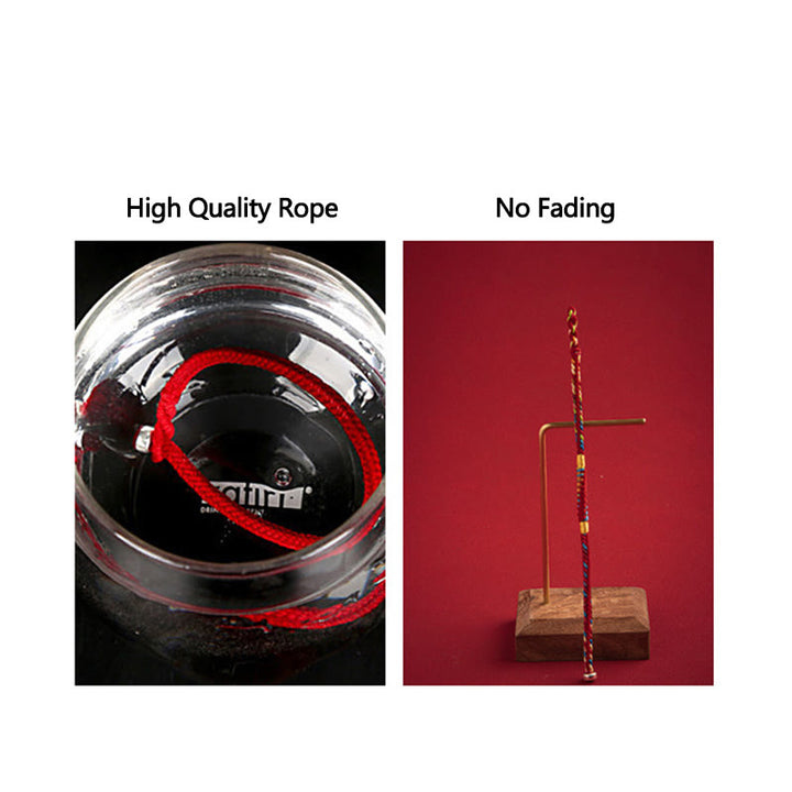 Bracelet multicolore Buddha Stones « Que l'année à venir soit une année de sécurité et de chance »